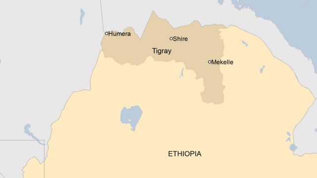 Ikarita ya Tigray muri Ethiopia