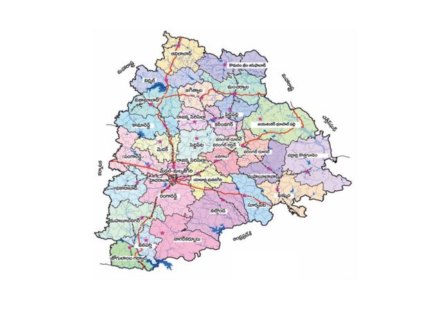 తెలంగాణ మ్యాప్