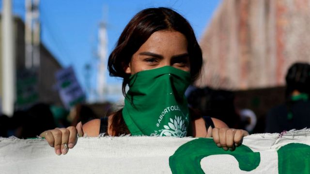 Protesta pro aborto en Mexico