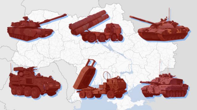 ukrayna haritası ve tanklar