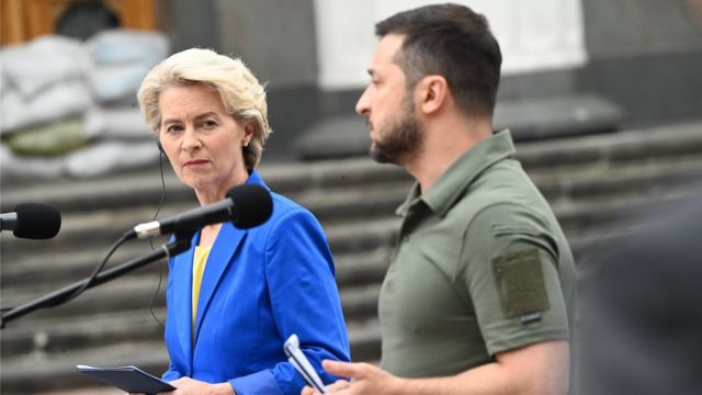 Урсула фон дер Ляйен и Владимир Зеленский