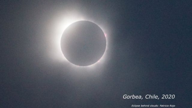Eclipse solar total avistado en Chile en 2020.