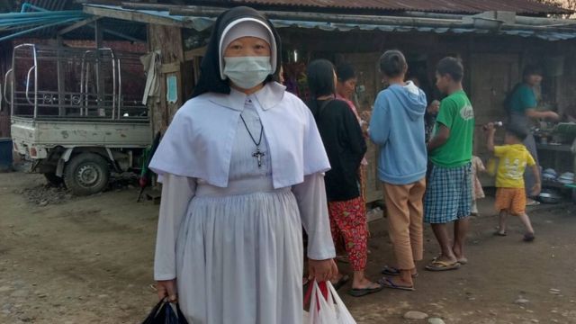 قامت الراهبة بكثير من الاعمال الخيرية في ميانمار