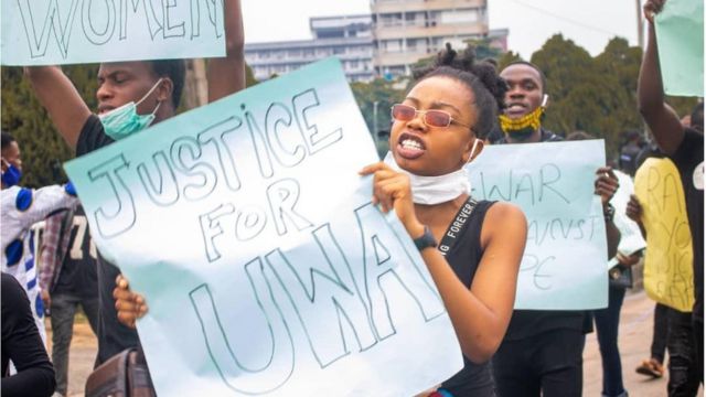Women for Benin do protest against Rape