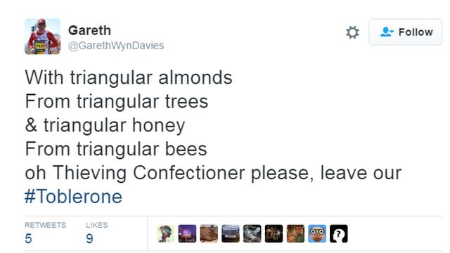 Link to Gareth Wynn Davies' tweet
