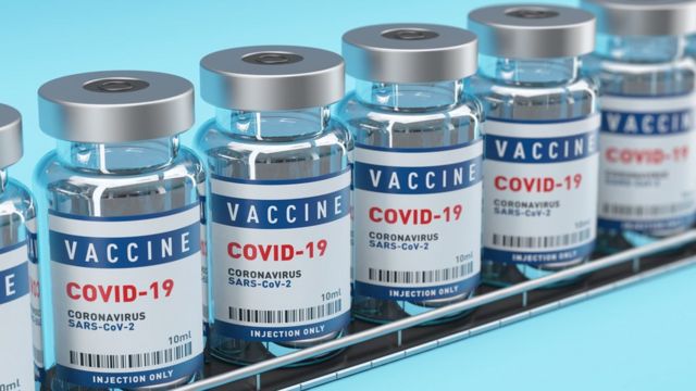 Frascos de vacina contra covid-19
