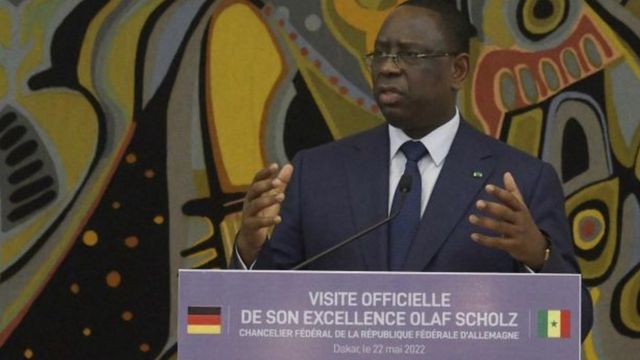 President Macky Sall welcomes German Chancellor Olaf Scholz, Sunday, May 22, in Dakar
