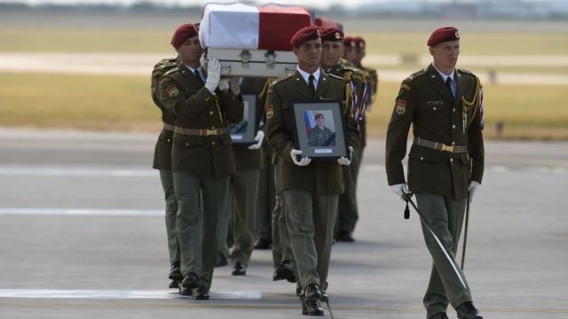 Похороны чешского военослужащего