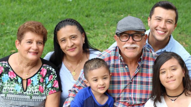 Familia hispana de Estados Unidos.