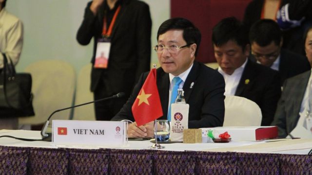 Bộ trưởng Ngoại giao Việt Nam Phạm Bình Minh tại Hội nghị Bộ trưởng ASEAN 2019 tại Bangkok, Thái Lan