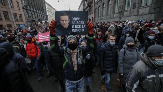 Протесты в Санкт-Петербурге 23 января