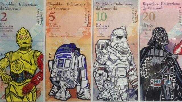 Los provocadores dibujos en los billetes que denuncian la devaluación del  bolívar en Venezuela - BBC News Mundo