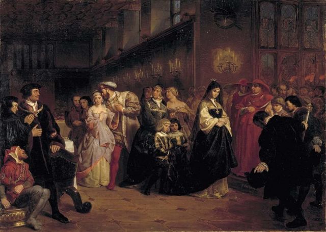 Картина, Генрих VIII ухаживает за Анной Болейн в присутствии своей тогда еще жены Екатерины Арагонской