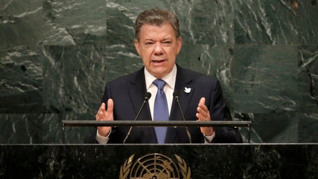 Juan Manuel Santos habla ante la Asamblea General de la ONU