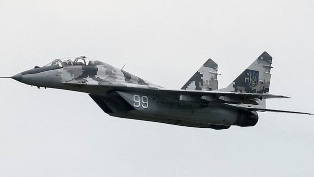 Aeronave ucraniana MiG-29, em foto de arquivo de 2016