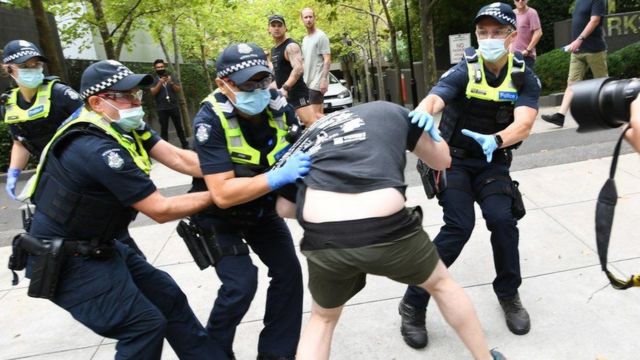 Demonstrations in Australia against the Corona vaccine