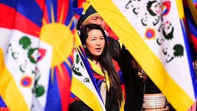 Tibetan protestors