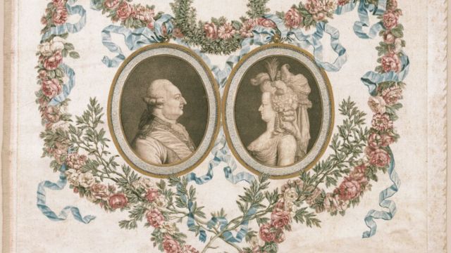 Luis XVI y Maria Antonieta en 1781 antes de que estallase la revolucion.
