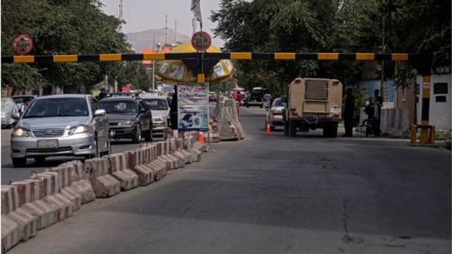 A checkpoint for Taliban security forces in Sherpur district, where Al Dhaheri was killed in a US drone attack.
