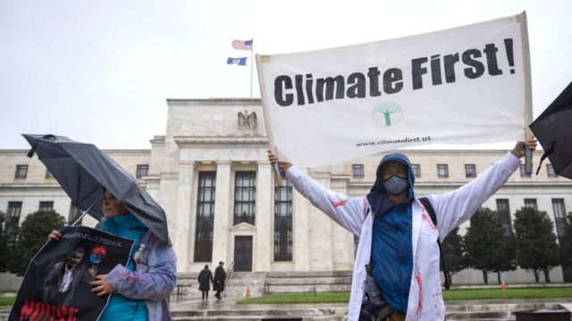 Climate protesters in Washington