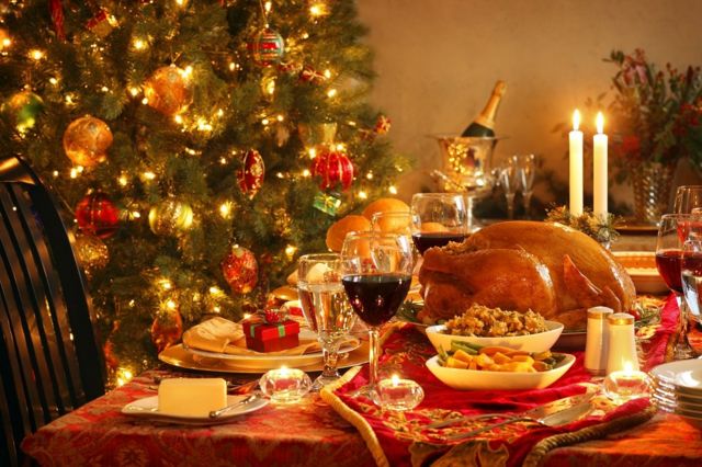 Roast turkey at Christmas