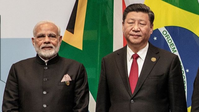 Minister Narendra Modi, China's President Xi Jinping during the 10th BRICS summit on July 26, 2018