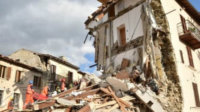tremblement de terre en Italie