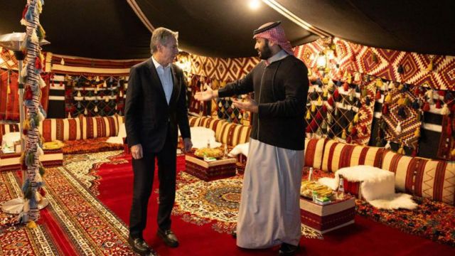 Blinken ve Veliaht Prens Muhammed bin Selman