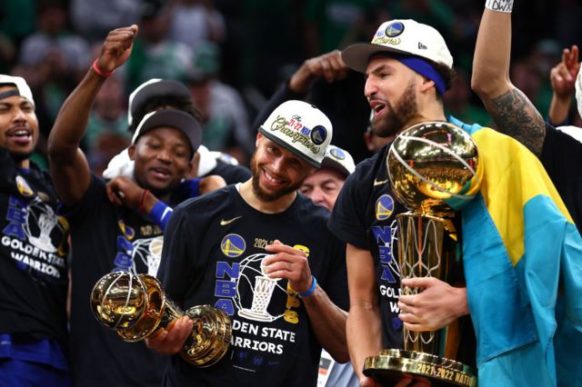 Golden State Warriors Trophy Presentation Ceremony - 2022 NBA Finals 