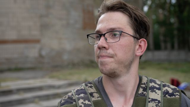 Un joven ucraniano en entrenamiento militar