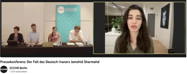 «مرکز اروپایی قانون اساسی و حقوق بشر» در روز ۲۱ ژوئن نشستی آنلاین درباره این پرونده برگزار کرد که غزاله شارمهد نیز در آن صحبت کرد