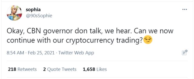 "CBN Governor cryptocurrency"