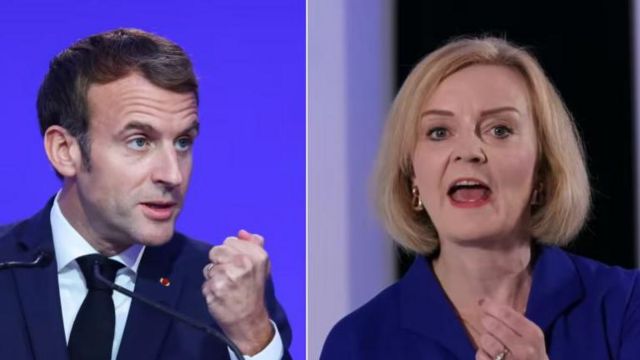 Fransa Cumhurbaşkanı Emmanuel Macron ve İngiltere Dışişleri Bakanı