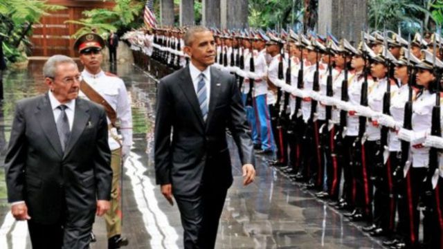 Prezida Obama na Castro