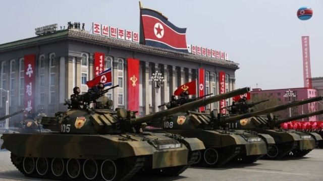 อาวุธยุทโธปกรณ์ในขบวนสวนสนามของกองทัพเกาหลีเหนือ