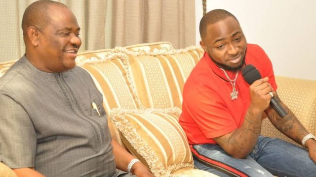 Rivers State Governor, Nyesom Ezenwo Wike promise Davido say di goment go partner with am to groom young musicians for di state.