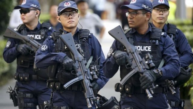 सिंगापुर की पुलिस, किम ट्रंप समिट