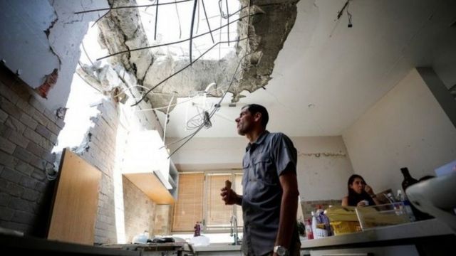 منزل فلسطيني مدمر
