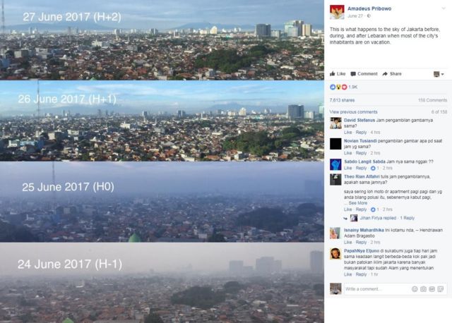 Langit Jakarta Lebih Biru Saat Libur Lebaran Bbc News Indonesia