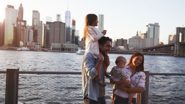 Familia en Nueva York.