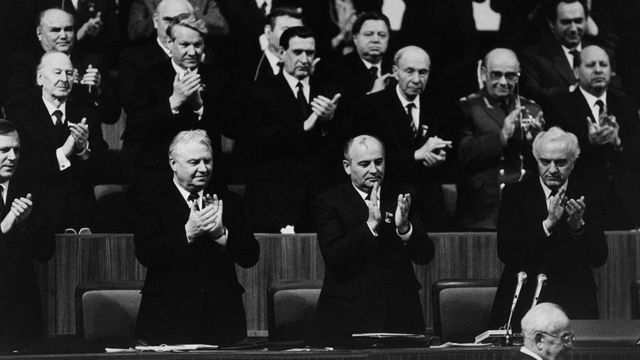 Gorbachev at the 27th Congress of the Soviet Communist Party