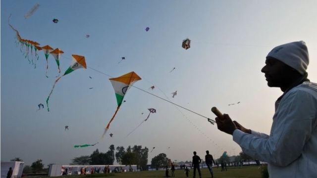 fils cerfs-volants Inde Delhi
