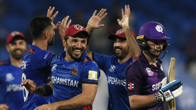 Afghanistan celebrate wicket