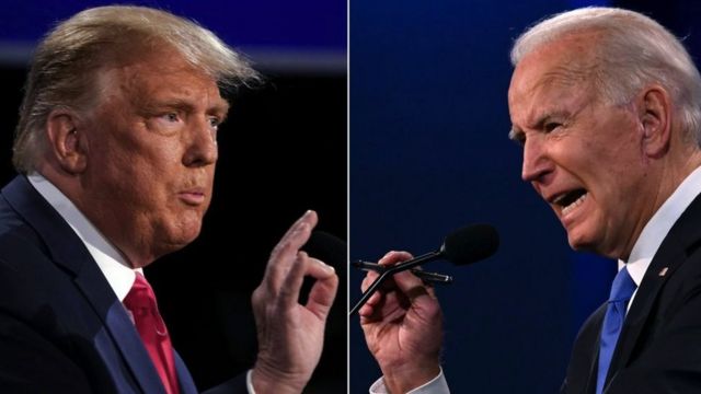 Donald Trump and US President Joe Biden