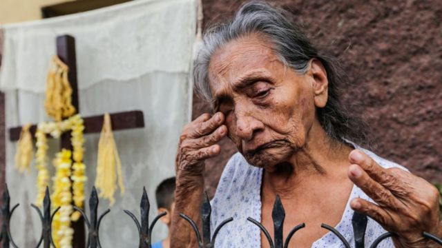 Una mujer anciana en Nicaragua.