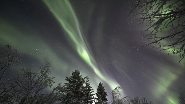 极光可能只在其5%的强烈光线中发出声音（Credit: Lev Fedoseyev/ Getty Images）(photo:BBC)