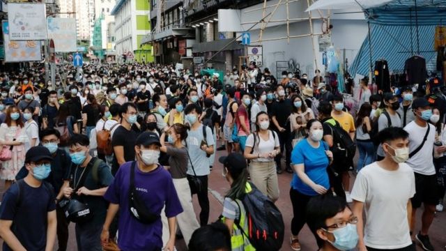 Protesters in Hong Kong. Photo: 6 September 2020