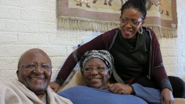 Desmond Tutu y su familia