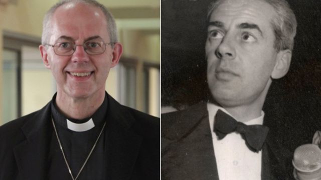 Justin Welby and his biological father Sir Anthony Montague Browne