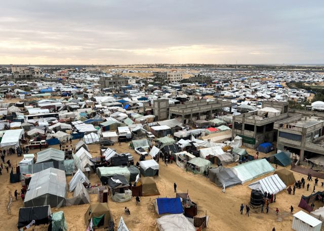 временный лагерь беженцев в Рафахе